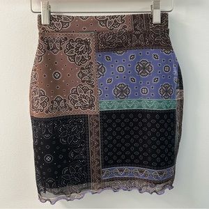 Daisy Street Bandana Patchwork Skirt